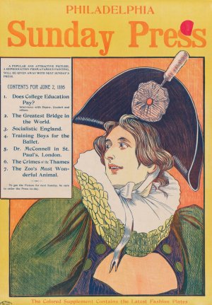 Philadelphia Sunday Press; June 2nd by George Reiter Brill Oil Painting