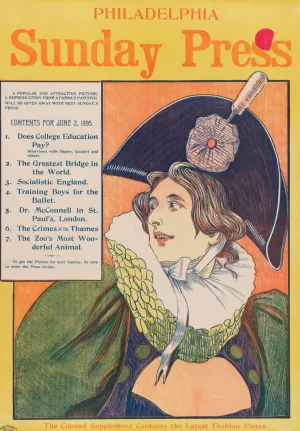 Philadelphia Sunday Press; June 2nd by George Reiter Brill Oil Painting