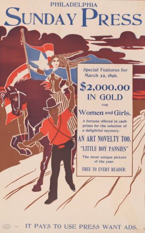 Special features for Sunday, March 22nd, 1896 by George Reiter Brill Oil Painting