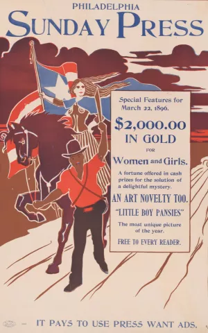 Special features for Sunday, March 22nd, 1896 by George Reiter Brill Oil Painting