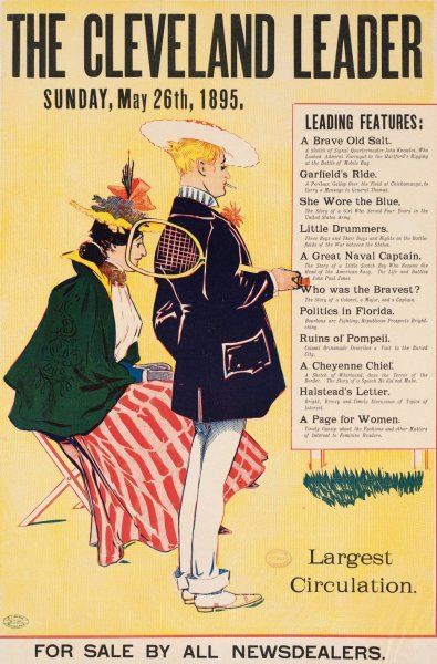 The Cleveland leader, Sunday, May 26th, 1895  by George Reiter Brill - Hand-Painted Oil Painting Reproduction