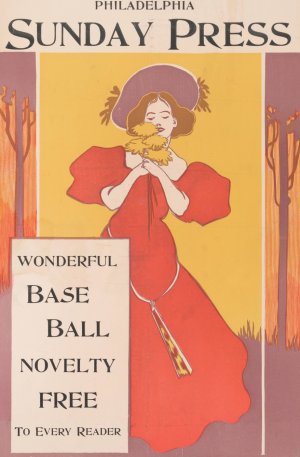 Wonderful baseball novelty free to every reader. by George Reiter Brill Oil Painting