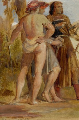 Study of soldiers by George Richmond Oil Painting