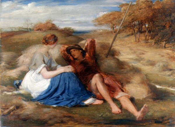 The Lover's by George Richmond - Hand-Painted Oil Painting Reproduction