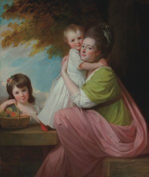 Group portrait of Dorothy Stables by George Romney Oil Painting