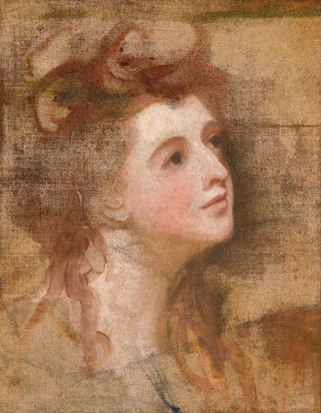 Portrait Of A Lady by George Romney - Hand-Painted Oil Painting Reproduction