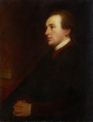 Portrait of a Young Man at his Desk by George Romney Oil Painting
