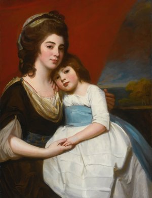 Portrait Of Lady Georgiana Smyth by George Romney Oil Painting