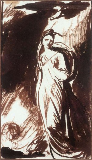 Study for Elizabeth Warren as Hebe Oil painting by George Romney