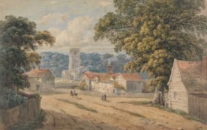 The Village of Aldbury, Hertfordshire by George Shepheard Oil Painting