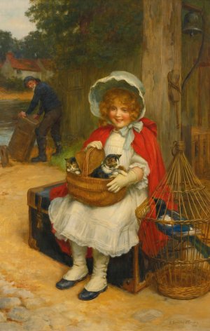 Waiting at the ferry by George Sheridan Knowles Oil Painting