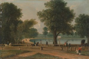 The Serpentine, Hyde Park by George Sidney Shepherd Oil Painting