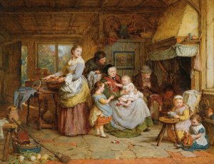 Home 'be it ever so humble by George Smith Oil Painting