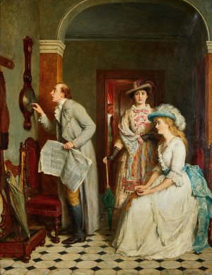 What Is Today's Weather by George Smith Oil Painting