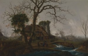 Winter Landscape by George Smith Oil Painting