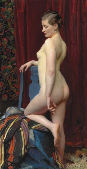 A Study From Life by George Spencer Watson Oil Painting