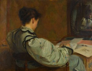 Miss Alice Watson, the Artist's Sister by George Spencer Watson Oil Painting