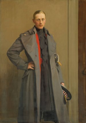 Portrait of 2nd Lieutenant William Gilbert Houldsworth by George Spencer Watson Oil Painting