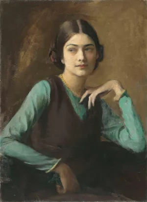 Portrait of Clotilda von Derp by George Spencer Watson Oil Painting