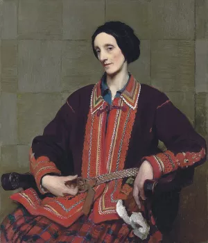 Portrait Of Hilda Spencer Watson by George Spencer Watson Oil Painting