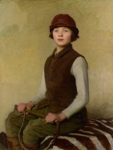 Main Product Photo of The Saddlers Daughter Painting by George Spencer Watson