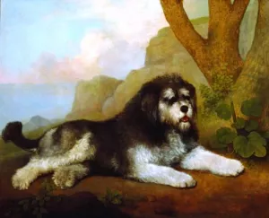 A Rough Dog painting by George Stubbs