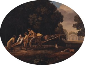 Labourers by George Stubbs Oil Painting