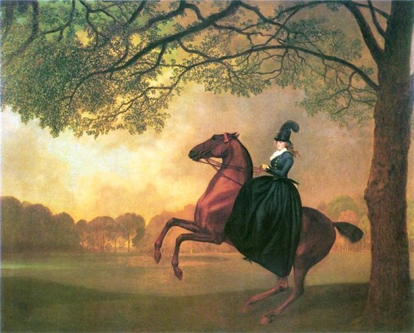 Main Product Photo of Laetitia, Lady Lade Painting by George Stubbs