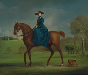 The Countess of Coningsby in the Costume of the Charlton Hunt by George Stubbs Oil Painting