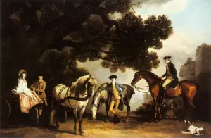 The Milbanke and Melbourne Families by George Stubbs - Oil Painting Reproduction