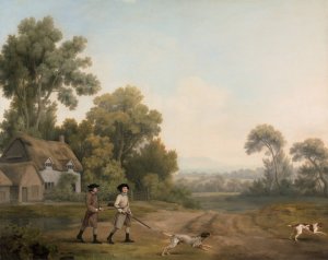 Two Gentlemen Going a Shooting by George Stubbs Oil Painting