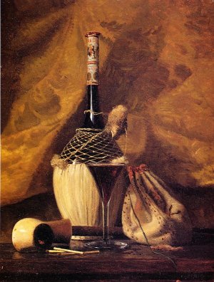 Still Life with Pipe and Bottle
