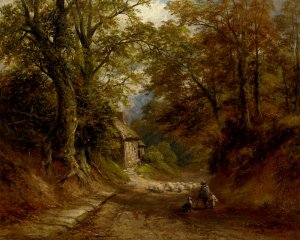 The Old Cottage, Littleover Lane by George Turner Oil Painting