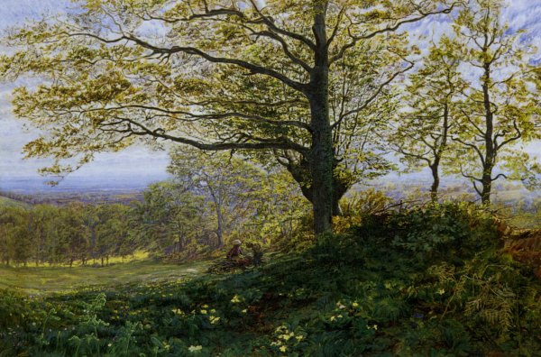 Gathering Firewood by George Vicat Cole - Hand-Painted Oil Painting Reproduction