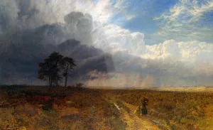 The Coming Storm by George Vicat Cole - Oil Painting Reproduction