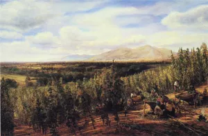 The Hop Gardens Oil painting by George Vicat Cole