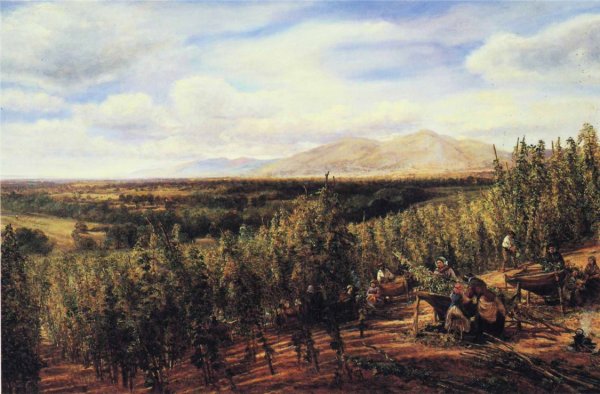 The Hop Gardens by George Vicat Cole - Hand-Painted Oil Painting Reproduction