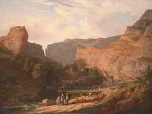 A View of Cheddar Gorge by George Vincent Oil Painting