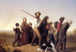 Union Refugees by George W. Pettit Oil Painting