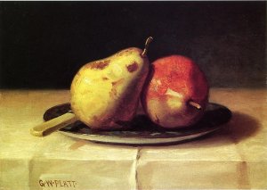Two Pears on a Dish