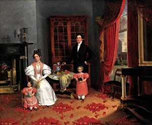 The Family of John Q. Aymar by George W. Twibill Jr. Oil Painting