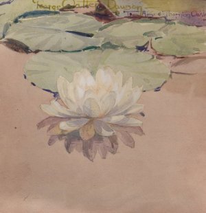 White Water Lily by George Walter Dawson Oil Painting