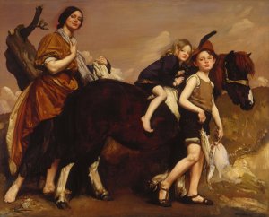 Holiday in Essex by George Washington Lambert Oil Painting