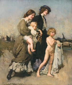 The Holiday Group by George Washington Lambert Oil Painting