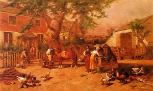 After the Day's Toil Oil painting by George Washington Nicholson