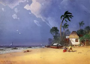 Bahamian Scene by George Washington Nicholson - Oil Painting Reproduction