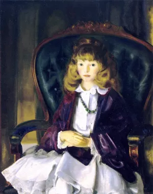 Anne in Purple Wrap by George Wesley Bellows - Oil Painting Reproduction