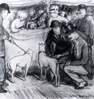 At the Dog Show by George Wesley Bellows Oil Painting