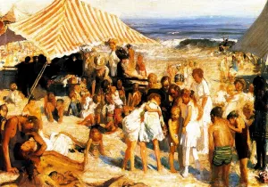Beach at Coney Island Oil painting by George Wesley Bellows
