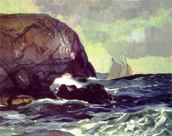 Main Product Photo of Beating Out to Sea Painting by George Wesley Bellows